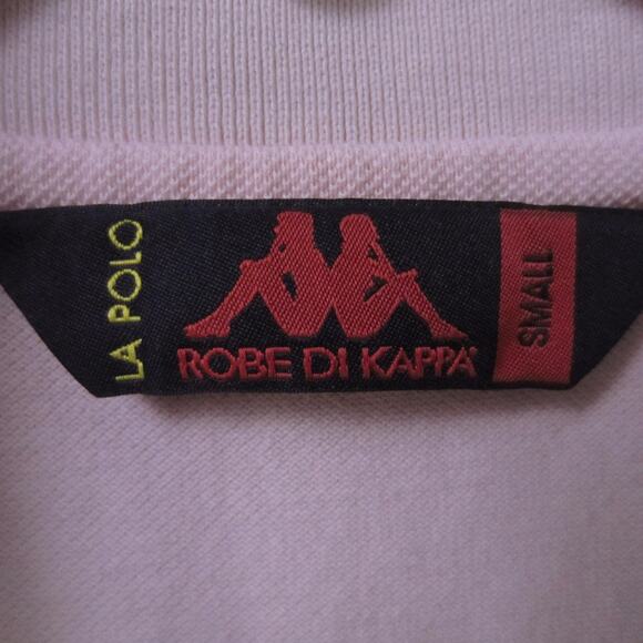 Robe di Kappa Polo Shirt Womens Small Pink La Polo Trofeo Patch Embroidered - Picture 2 of 9